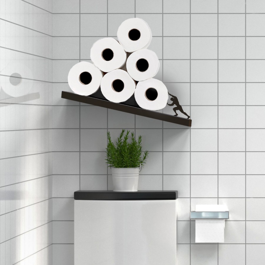 Sisyphus metal shelf for toilet paper rolls - Artori Design