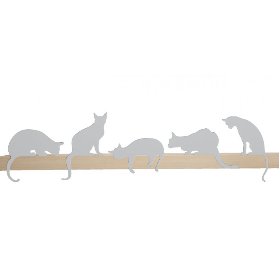 Cat's Meow Set of 5 Adorable cats' silhouettes for decoration by Artori design
