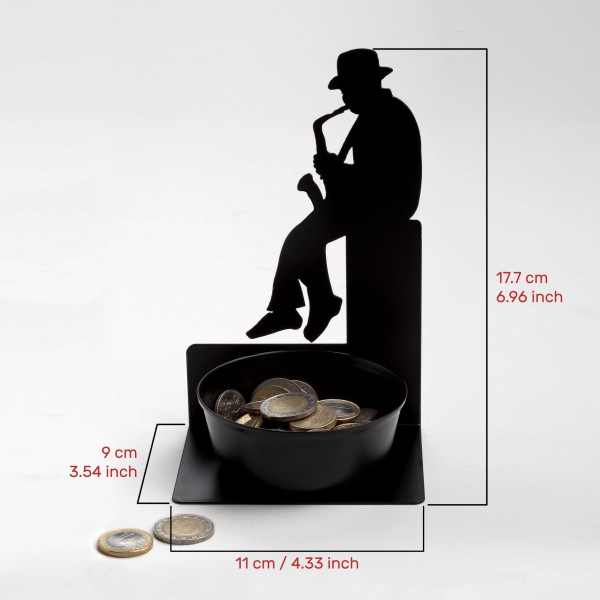 Spare Some Change - Saxophonist Coin Holder Unique Gifts by Artori